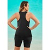 Swim 365 Women's Plus Size Longer-Length Racerback Tankini Top - 3 of 4