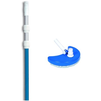 Hydrotools 8110 Weighted Swimming Pool Spa Vaccum Head w/ 7-21' Telescopic Pole