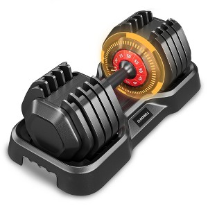 VisioGear Quick Adjust Dumbbells, Dumbbell Set, 10 in 1 Free Dumbbell for Men and Women, Black Dumbbell for Home Gym, Black, 19.60"*33.00"*6.00" - 1 of 4