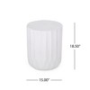 Maggift Patio End Tables, Stylish End Tables for Indoor and Outdoor Use, Ideal for Gardens, Backyard, Special Design, White, 15"*15"*18.5" - 4 of 4