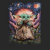Women's Star Wars The Mandalorian The Child Starry Night T-Shirt - 2 of 4