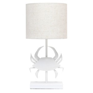 18.25" Shoreside Tall Coastal Pinching Crab Shaped Bedside Table Desk Lamp - Simple Designs - 1 of 4