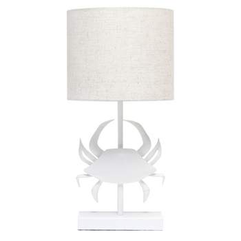 18.25" Shoreside Tall Coastal Pinching Crab Shaped Bedside Table Desk Lamp - Simple Designs