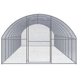 vidaXL Chicken Coop Silver Galvanized steel Large Tough Chicken Coop - 1 of 4