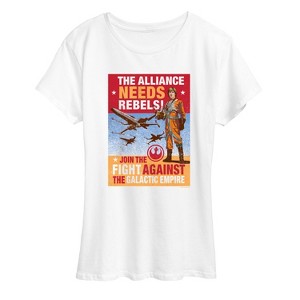 Women's - Star Wars - Luke Propoganda Poster Short Sleeve Graphic T-Shirt - 1 of 4