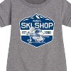 - Peanuts - Snoopy and Woodstock Ski Shop Graphic Short Sleeve Fleece Dress - 2 of 4