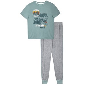 Sleep On It Boys 2-Piece Short-Sleeve Jersey Pajama Pants Set - 1 of 3