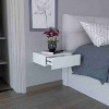 XIYUYEU 15.7 inch Length Floating Nightstand with 1 Drawer,Modern Wall-Mounted Side Table with Wood Frame - 2 of 4