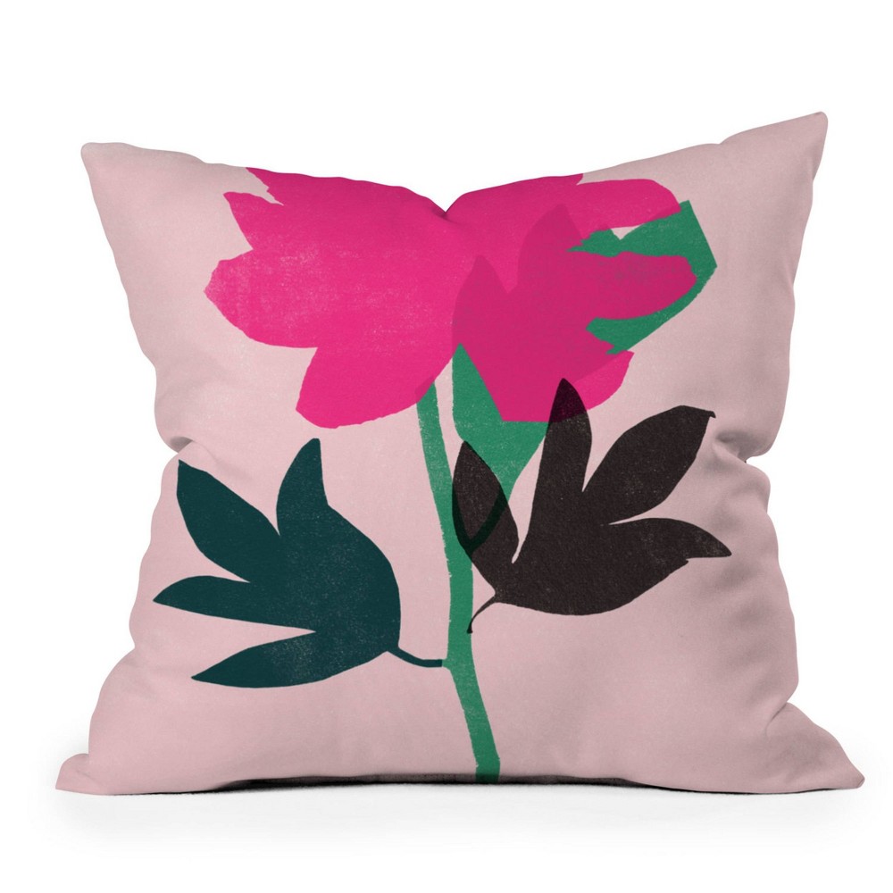 Photos - Pillow Deny Designs 16"X16" Garima Dhawan Peony Square Indoor Throw 