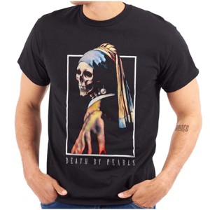Girl With The Pearl Earring Skeleton Graphic T Shirt Men or Women Brisco Brands - 1 of 4