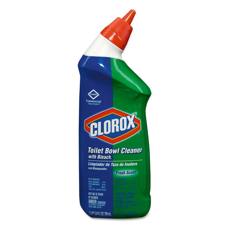 Clorox 24oz Bottle of Fresh Scent Toilet Bowl Cleaner with Bleach, 1 of 3