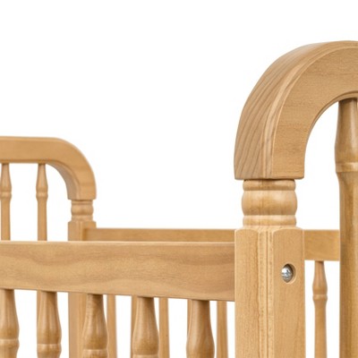 Honey Oak 3-in-1 Convertible Spindle Crib with Toddler Bed Kit