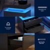 TIRAMISUBEST LED Nightstand with 2 Drawers, Modern Buffet Cabinet for Stylish Bedrooms - 4 of 4