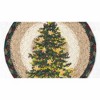 Earth Rugs Christmas Joy Tree Round Large Coaster 7" Rustic Holiday Accent - 2 of 3