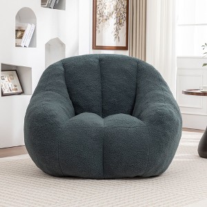 Sapphtopaz Comfort Teddy Bean Bag Chair Fluffy and Lazy Sofa Chair Bean Bag Chairs for Adults with Memory Foam Accent Chair for Living Room,Bedroom - 1 of 4