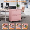 AOBABO 2 Drawer Wide File Cabinet with Wheels, Lockable Metal Filing Cabinet for Home Office, Legal/Letter Size,Required Assembled - 4 of 4