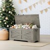 Storage Chest, 39.4" Toy Chest for Boys Girls, Kids Wood Large Toy Box, Storage Bench with Safety Hinge, Farmhouse Storage Trunk for Entryway - 4 of 4