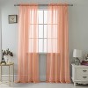RT Designer Collection Celine Sheer Luxurious Modern Design Curtain Panel 54" x 84" Coral - 2 of 4