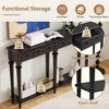 KIGFTSOD Entryway Table with 4 Drawers, Retro Console Table with Open Shelf for Entryways, Living Rooms, and Hallways - 3 of 4