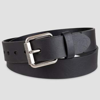 Round Buckle Wide Leather Belt - Illustrated Living