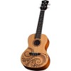 Luna Tattoo Spruce Concert Ukulele Satin Natural - 3 of 4