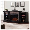 Southern Enterprises Gilman Electric Fireplace with Bookcases: Freestanding Console, Remote Control, Black, 5000 BTU Output - 2 of 4