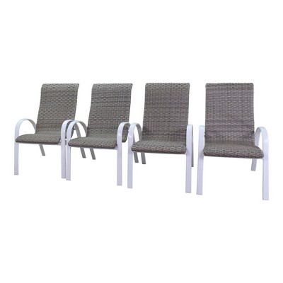 Courtyard Casual Santa Fe Wicker Chair  Set of 4