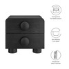 Modway Sonnet 2-Drawer Nightstand – Modern Wood Design in Black Finish with Sleek Metal Handles - 2 of 4