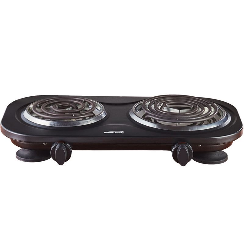 Brentwood Electric 1500W Double Burner in Black, 3 of 8