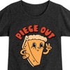 Girls' - Instant Message - Pumpkin Pie Piece Out Fitted Short Sleeve Graphic T-Shirt - 2 of 4