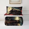 Hachikiko 3D Black Cat Comforter Set - Moon & Red Rose All-Season Bedding with 2 Pillowcases - 4 of 4