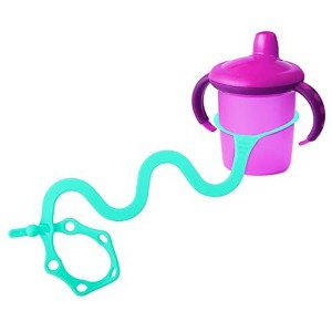 Goji Baby Bottle Bungees - Sippy Cup Holder Strap - Sippy Cup and Toy Safety Tether- For Kids Ages 0-36 Months [Aqua 1pk] - 1 of 4