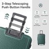 MAYEERTY 3pcs Luggage Sets ABS Hardshell Lightweight Durable Suitcase Sets Spinner Wheels Suitcase with TSA Lock 20''24''28''?Available(Dark Green) - 3 of 4
