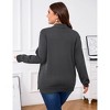 Plus Size Women's Knit Cardigan Sweater, Long Open Front Draper Pocket Shawl Collar Coat for Fall Winter - 4 of 4