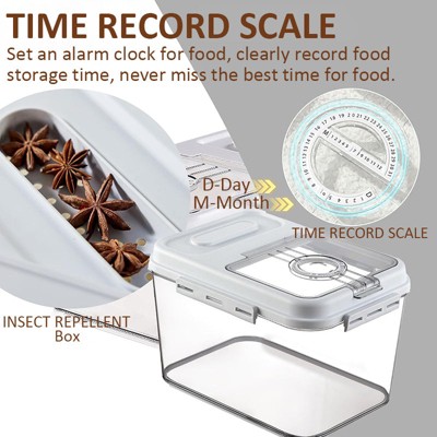 Aeelleea Large Airtight Bread Storage Container with Time Recording Lid, Bread Box for Kitchen Countertop, Bread Keeper Holds Loaf, Toast & Cookies — фото 7