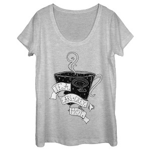 Women's Star Trek: The Next Generation Captain Picard Cup Of Tea Earl Grey HOT Scoop Neck - 1 of 4