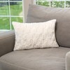 HGTV Art Deco Brushed Faux Fur Pillow Snowbound 14 x 20 inches - 2 of 4