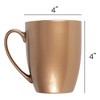 Elanze Designs Heart Outline With Three Leaf Clover 10 ounce New Bone China Coffee Tea Cup Mug, Bronze - 4 of 4