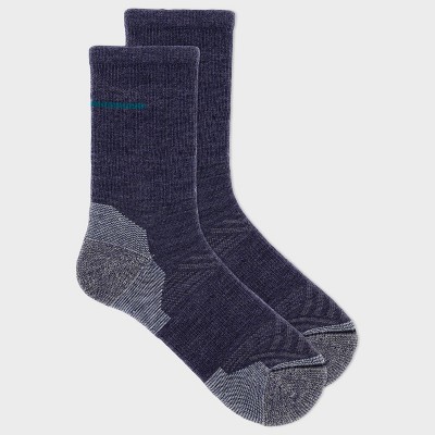 Loose Fit Stays Up Marled Merino Wool Socks Navy / Small