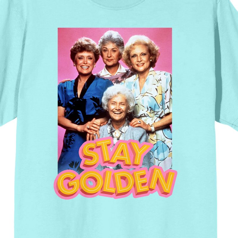 Golden Girls Stay Golden Women's Mint Short Sleeve Tee Shirt, 2 of 3