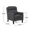 NicBex Linen Accent Chair,Upholstered Living Room Chairs with Waterfall Backrest and Rubberwood Leg,Cozy Armchair,Club Chairs for Living Room - 3 of 4