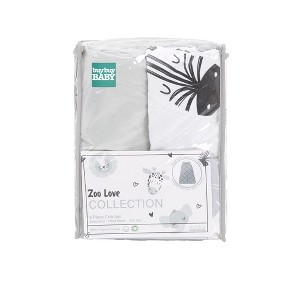 buybuy BABY by Evolur Zoo Love 2-Piece Sheet Set - 1 of 4