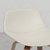 PAGED Bar Stools Set of 2, Modern Wooden Linen Fabric Counter Height Bar Chair with Curved Back for Bar, Kitchen, Dining Room - 4 of 4