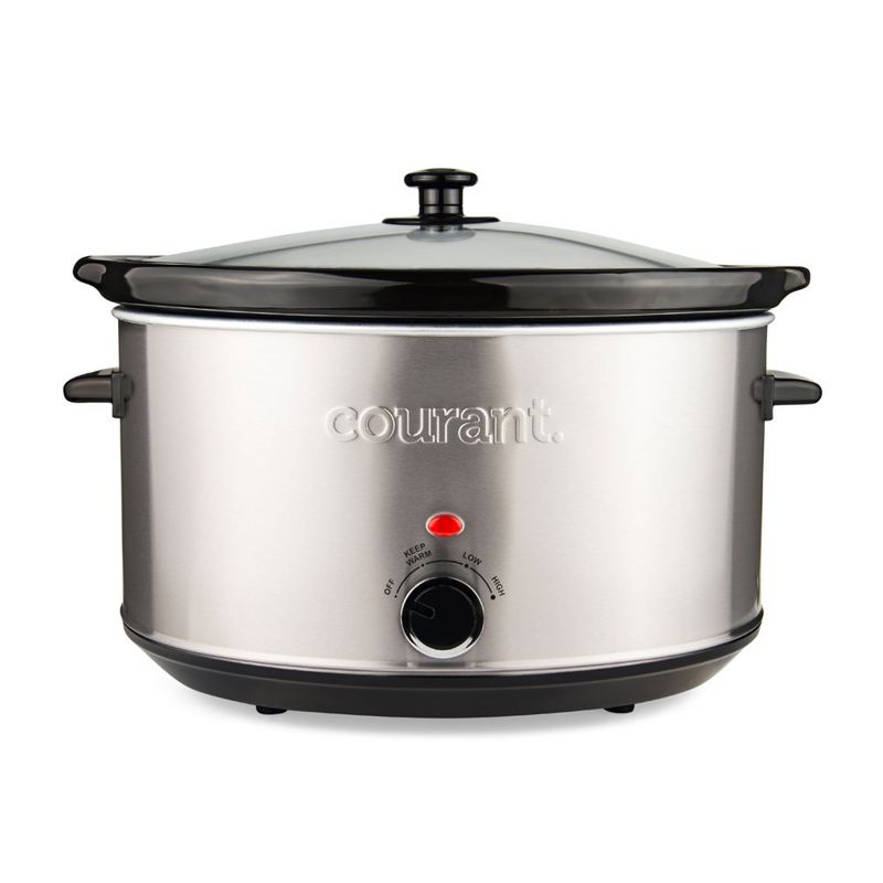 Courant 8.5 Quart Oval Slow Cooker, Stainless Steel, 1 of 10