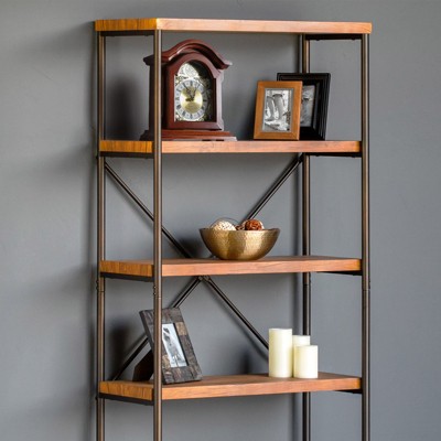 Redwood Oak Mantel Clock with Chime and Glass Enclosure