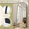 66"x25"  Full Length Mirror, Wall Mirrors Hanging or Leaning Arched-Top Full Body Mirror with Stand for Bedroom, Dressing Room, Black - 3 of 4