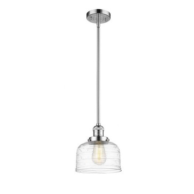 Bell - 1 Light Stem Hung Mini Pendant In Industrial Style-10 Inches Tall and 8 Inches Wide