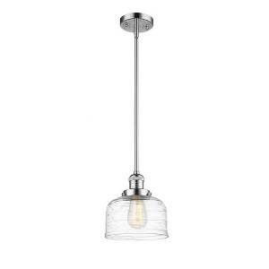 Bell - 1 Light Stem Hung Mini Pendant In Industrial Style-10 Inches Tall and 8 Inches Wide - 1 of 1