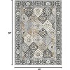 Trellis Area Rug - Washable vintage floral bohemian carpet with non-slip backing for entryways and bedrooms - 2 of 4