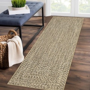 Modern Hallway Runner Rug, Washable Non-Slip Low Pile Carpet, Soft Stain-Resistant Faux Wool Rug for Kitchen, Bedroom - 1 of 4